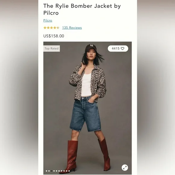 NWT Size L-Anthropologie The Rylie Bomber Jacket by Pilcro in Navy (NWT US$ 158) - Picture 15 of 16